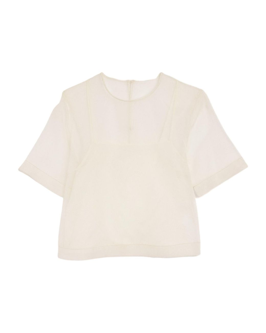 AMI White Sheer Top