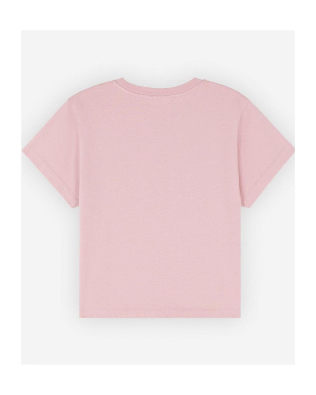 Maison Kitsuné Pink Maison Kitsuné Floating Flower Printed Crewneck T-Shirt