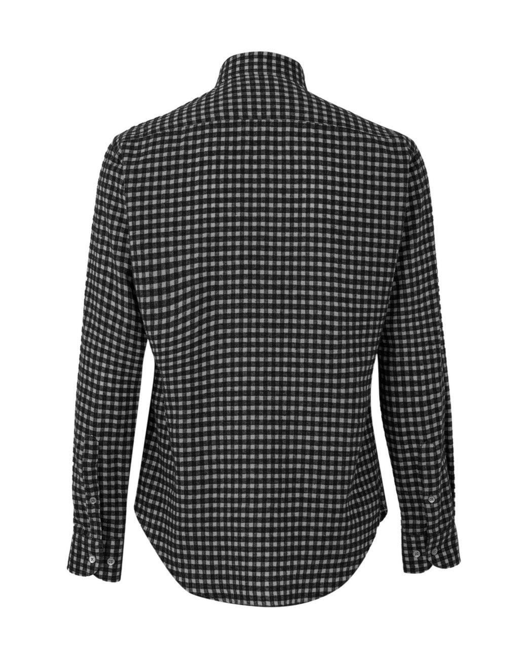 Emporio Armani Black Plaid Shirt for men