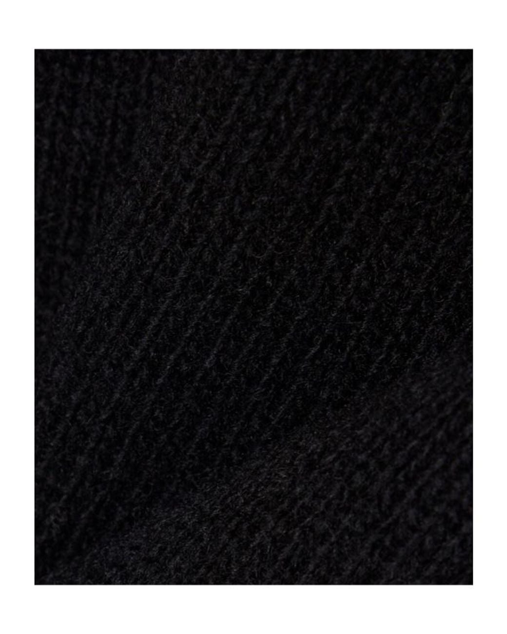 Lacoste Black 3D Knit Wool Sweater