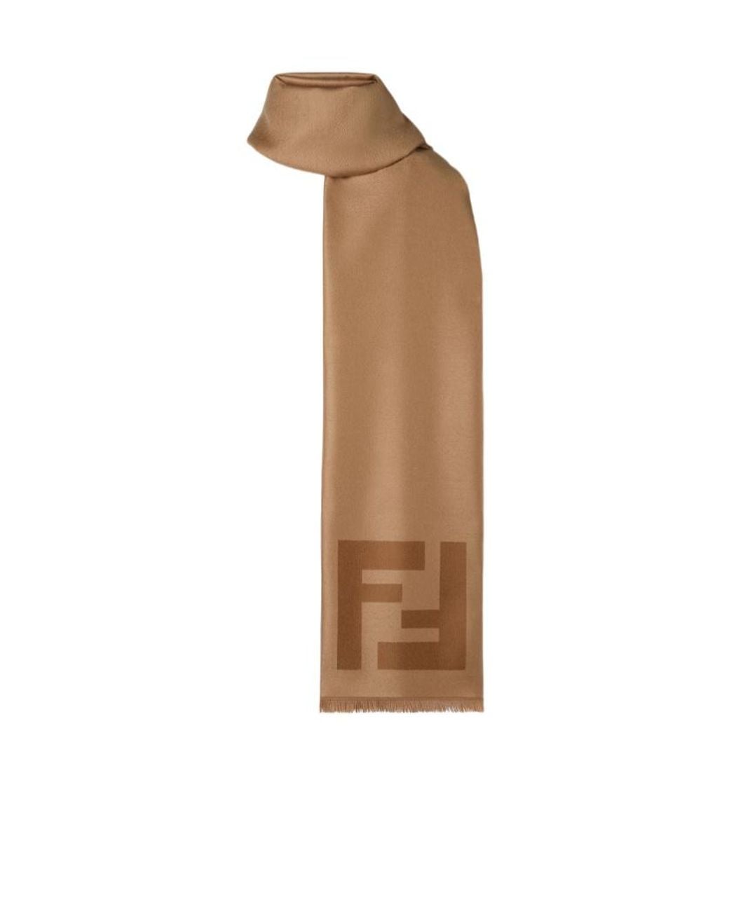Fendi Natural Macro Ff Logo Scarf for men