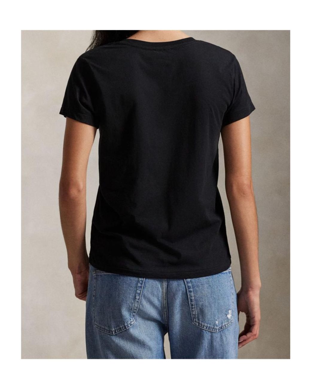 Polo Ralph Lauren Black Logo V-Neck T-Shirt