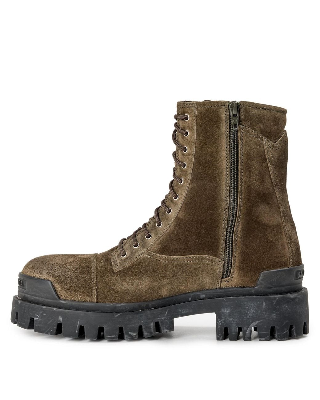 Balenciaga Brown Lace-Up High Boots for men
