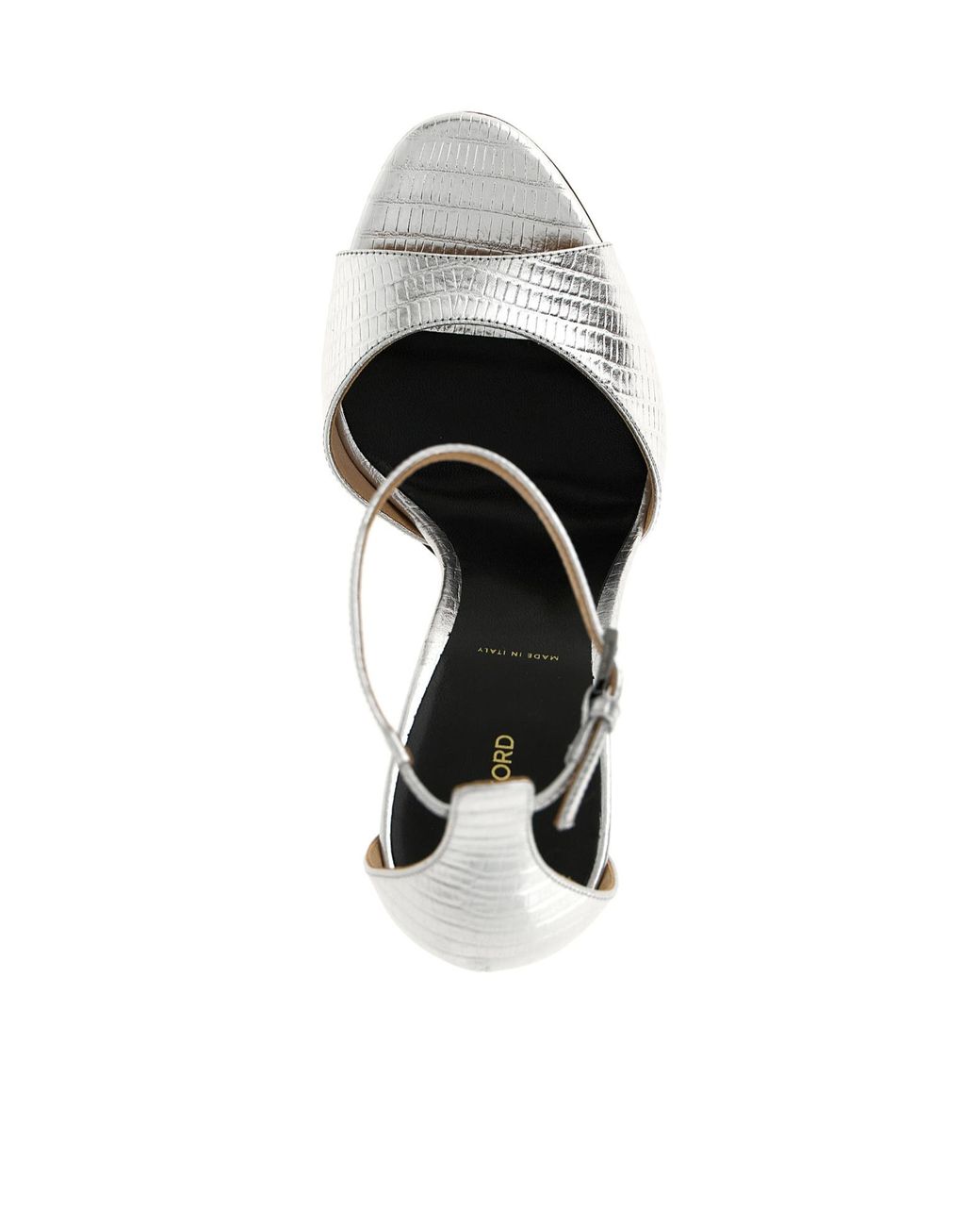 Tom Ford White 105Mm Tejus Buckle Sandal