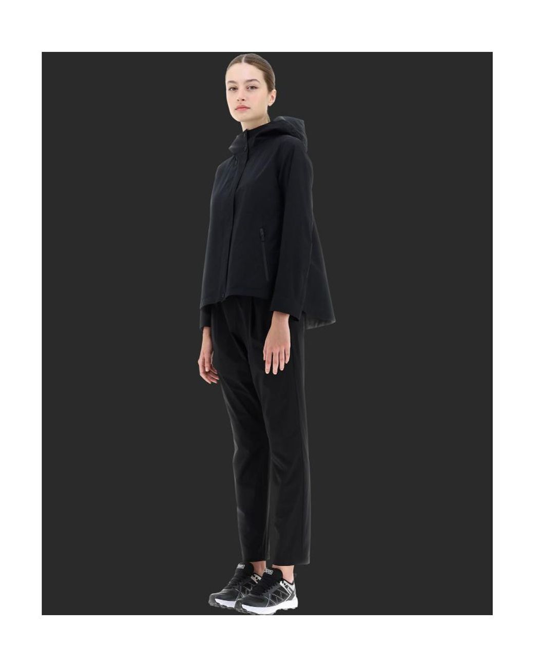 Herno Blue Long-Sleeved Hooded Jacket