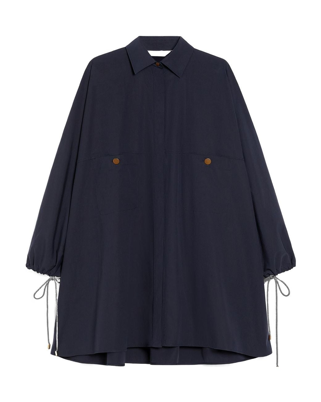 Max Mara Blue Cotton-Poplin Shirt Dress