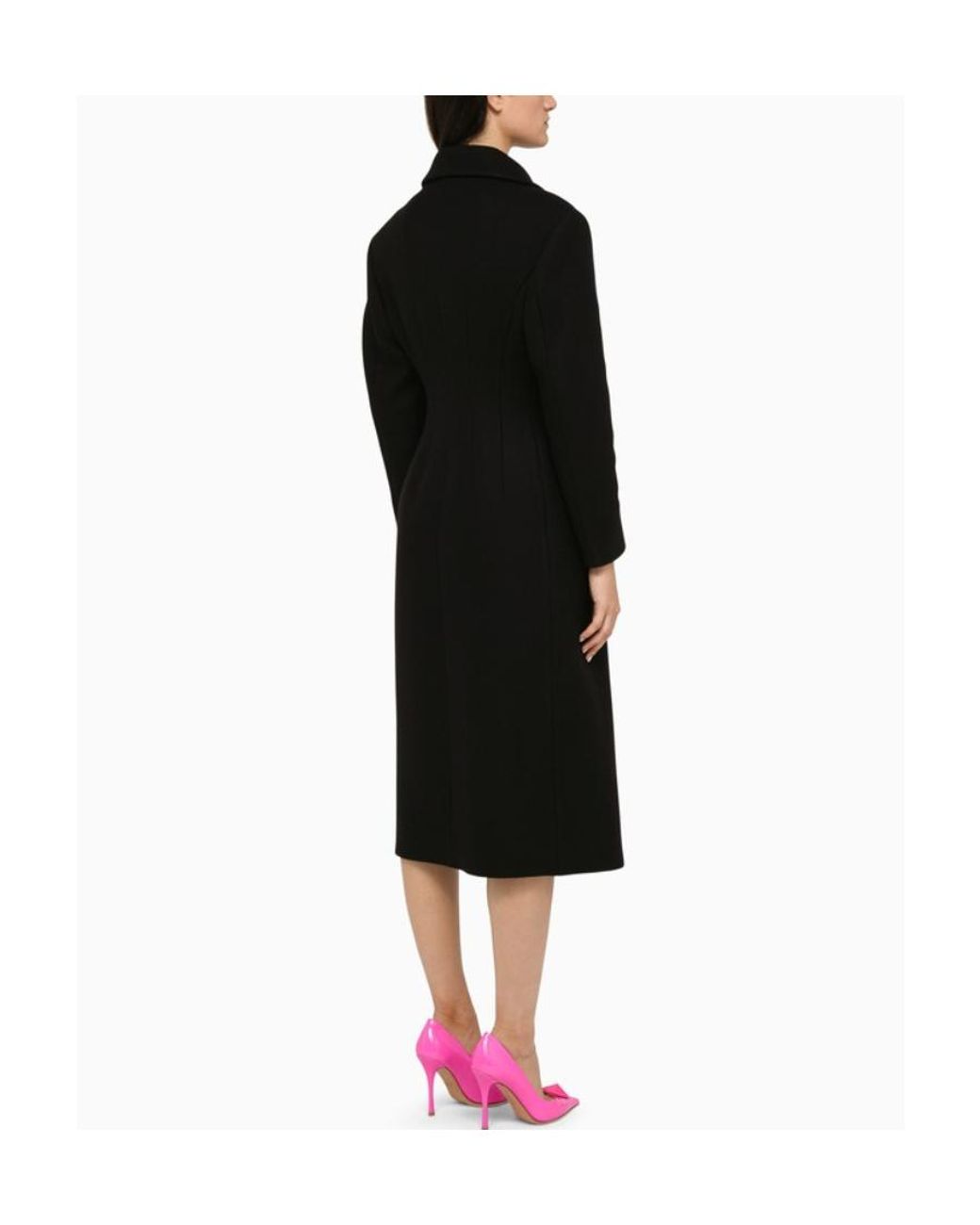 Valentino Black Bow-Embellished Trench Coat