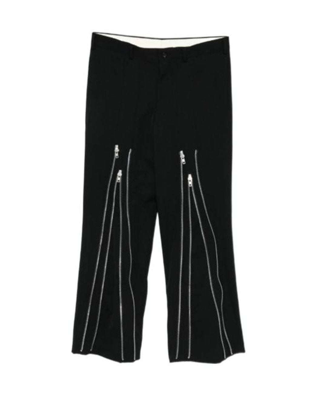 Comme des Garçons Black Zipper-Decorated Casual Pants for men