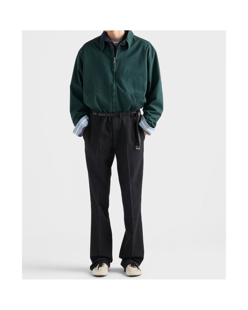 Prada Green Cotton Jacket for men