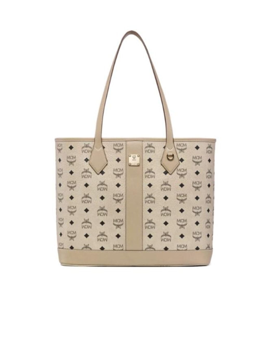 MCM Natural Visetos Liz Tote Bag