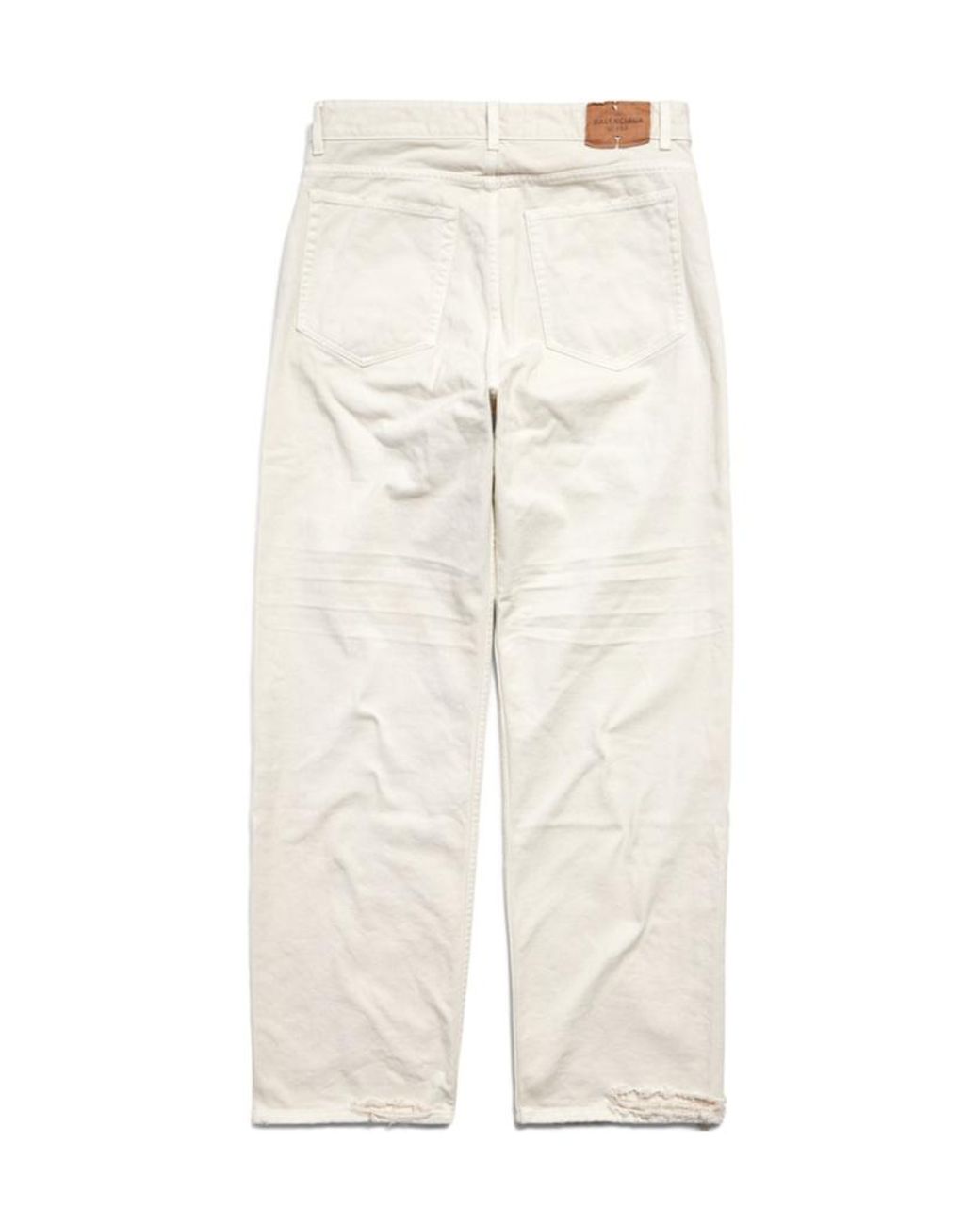 Balenciaga White Straight-Leg Loose Fit Pants