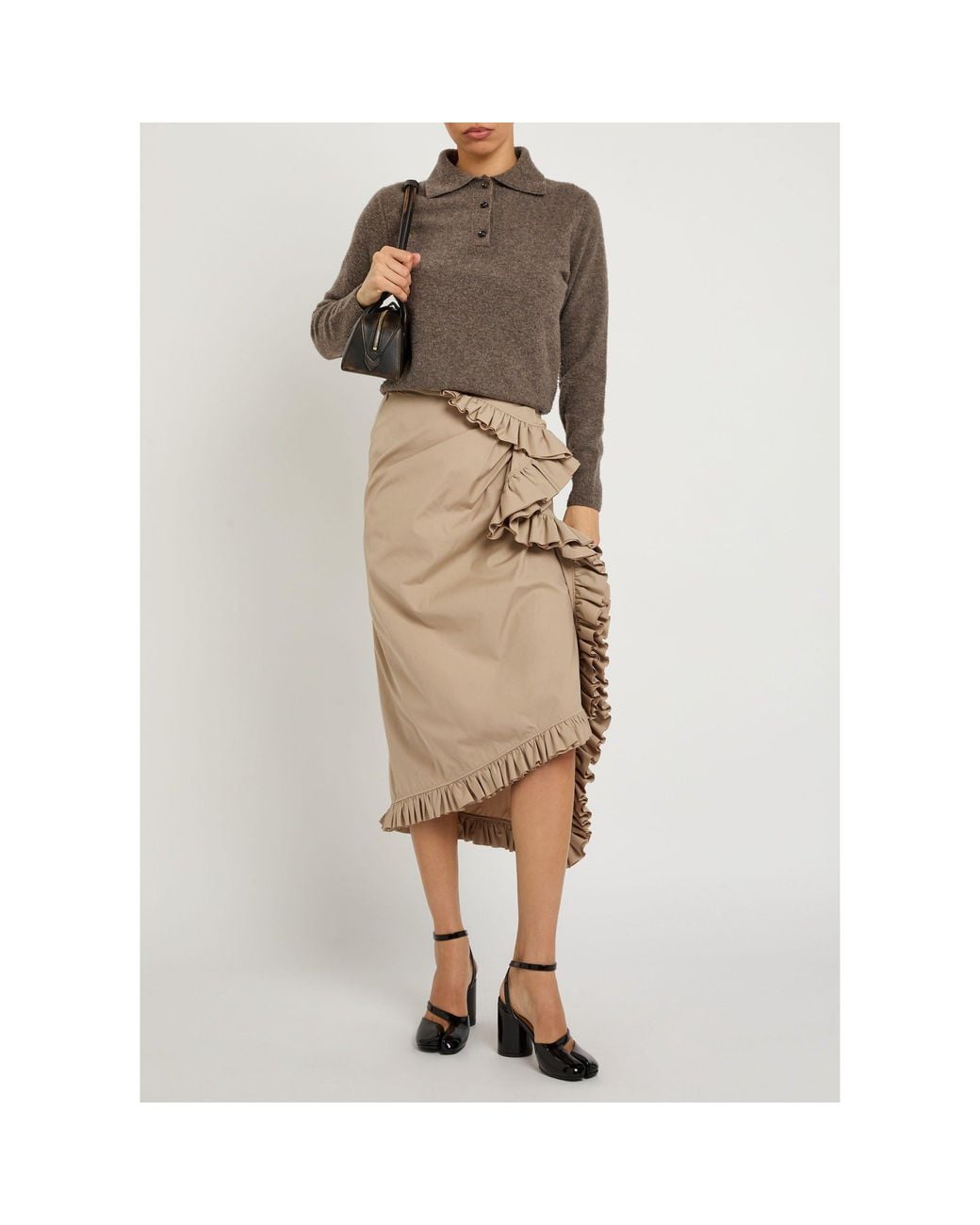 Maison Margiela Brown Simple Wool Knitted Sweater