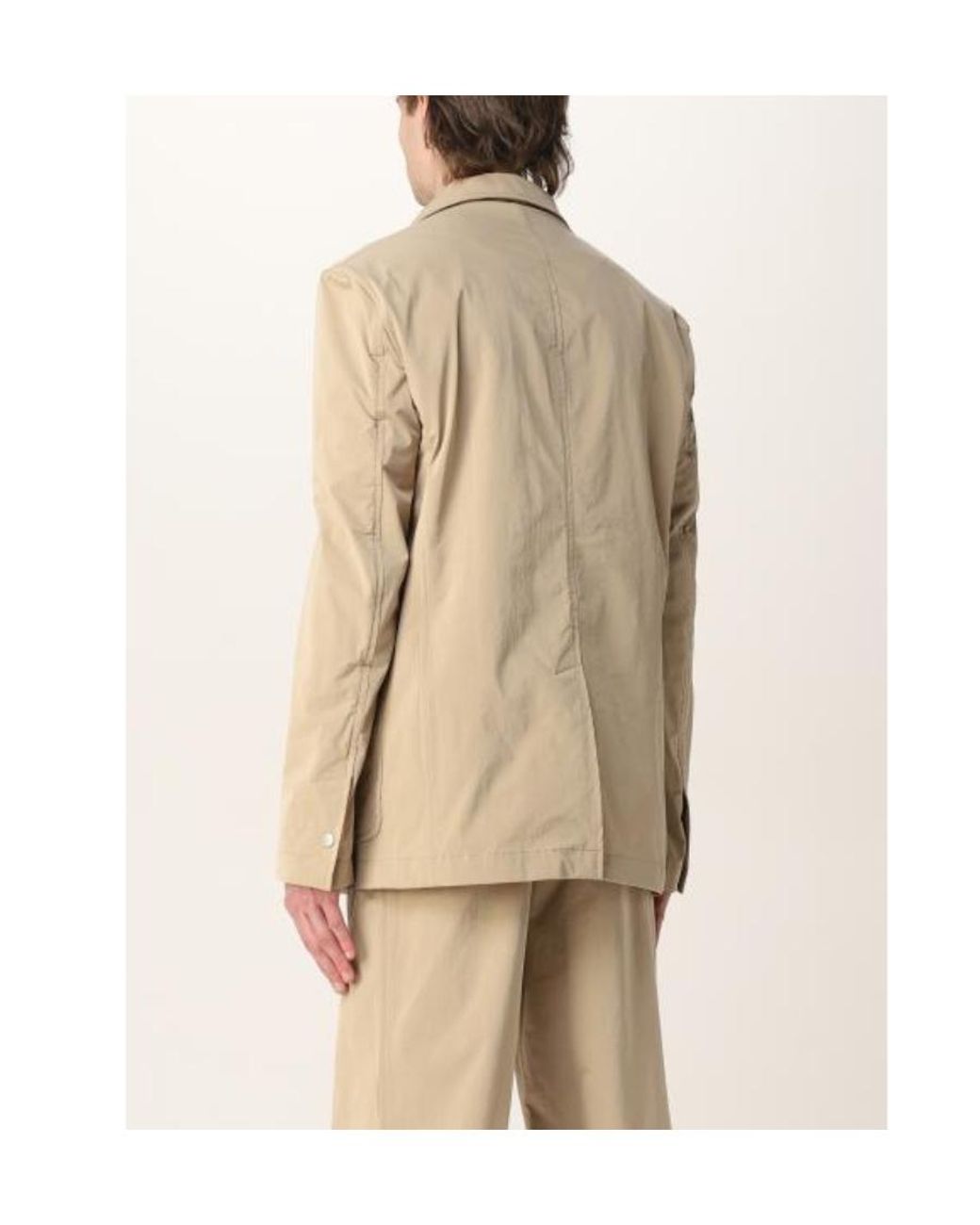 Bottega Veneta Brown Double-Breasted Long-Sleeved Jacket for men