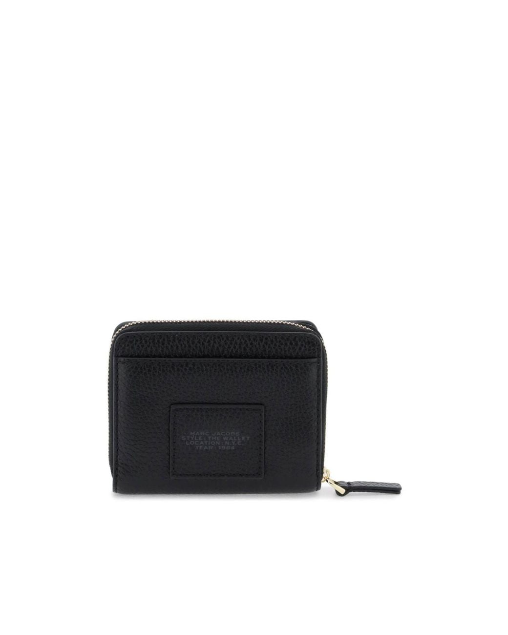 Marc Jacobs Black マーク ジェイコブス ロゴプリント ジップ ミニ コンパクト ウォレット