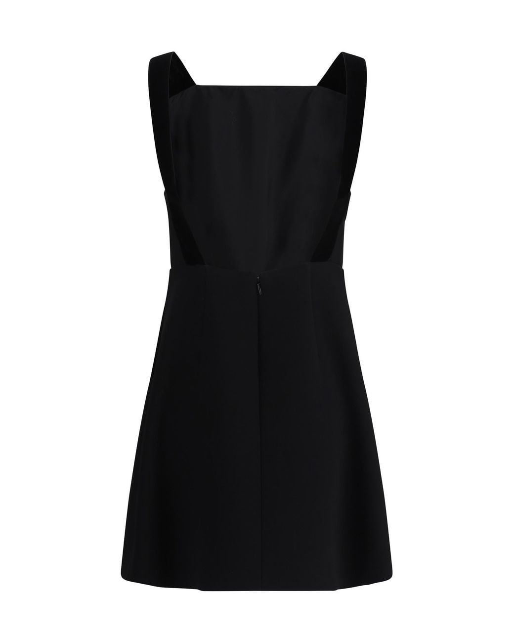 Prada Black Bow Detailed Cady Mini Dress