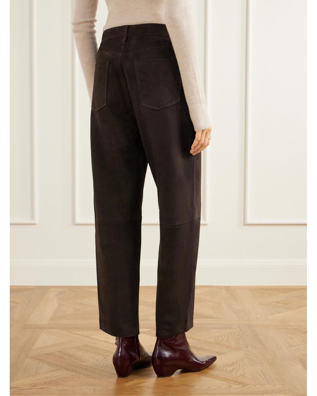 Citizens of Humanity Black Mid-Rise Barrel-Leg Pants