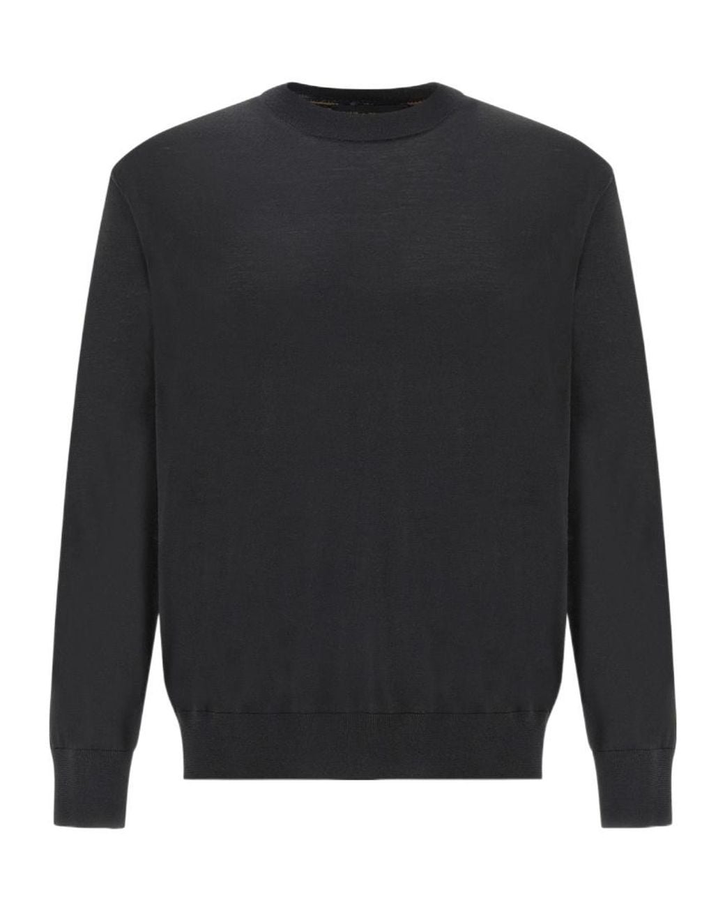 Paul & Shark Gray Crew-Neck Wool Sweater for men
