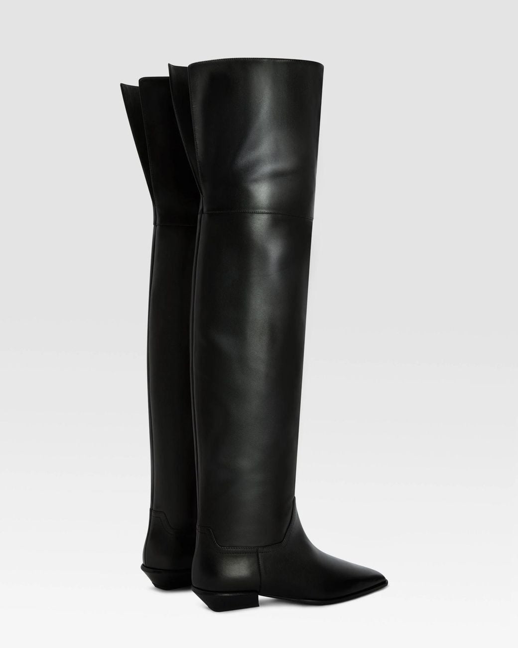 Paris Texas Black Bettina Square-Toe Boots