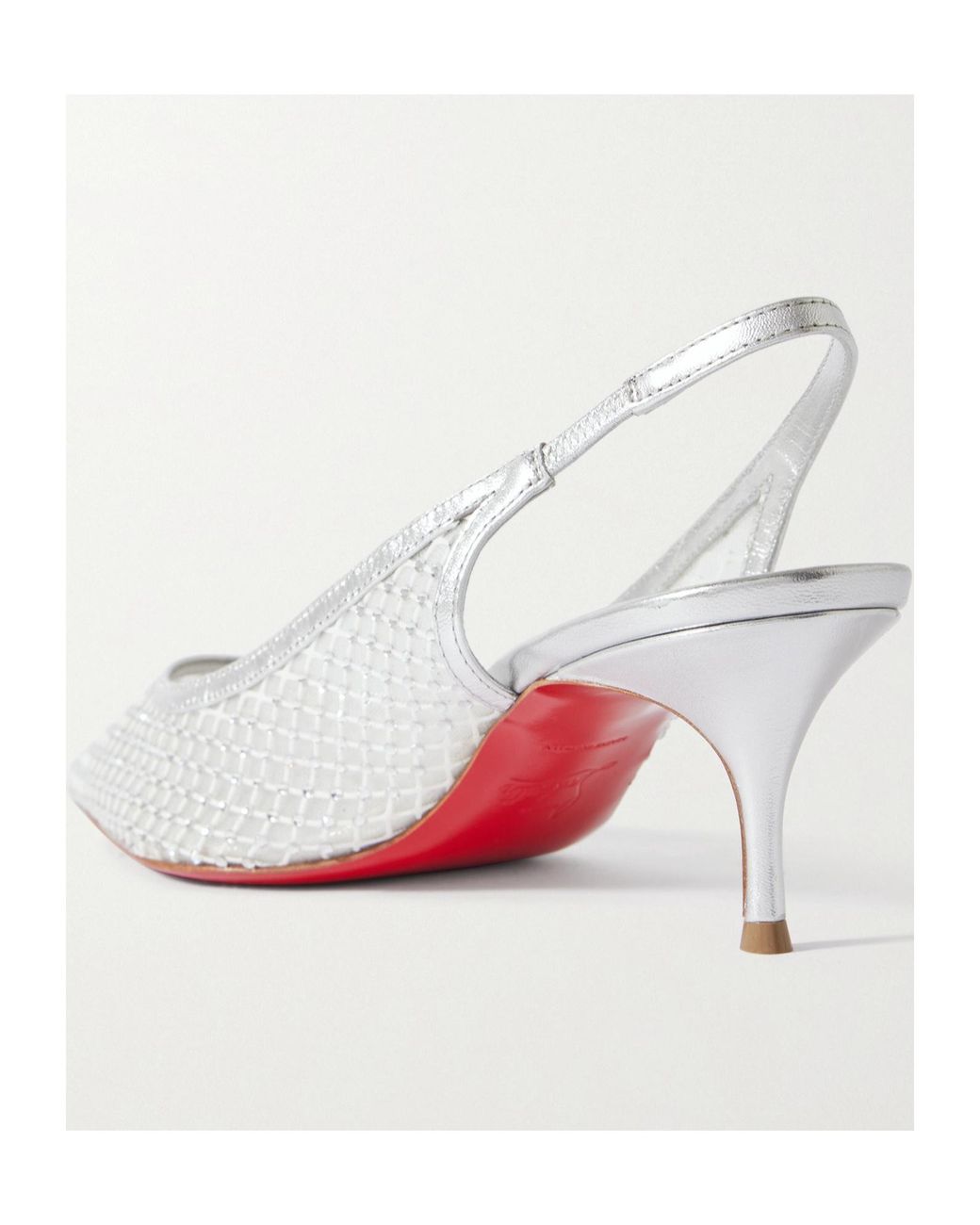 Christian Louboutin White Pointed High Heel Sandals