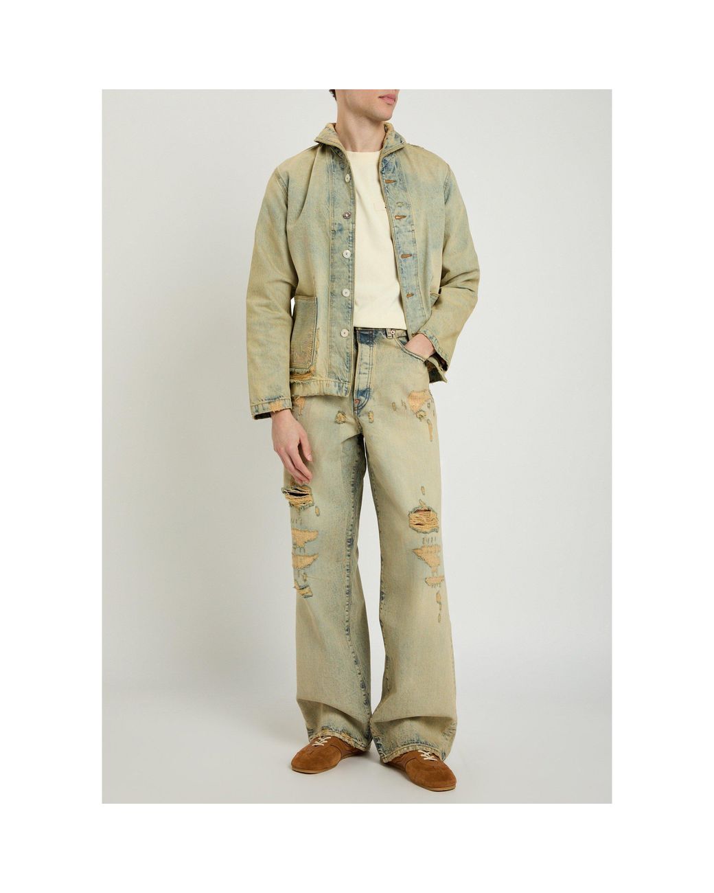 KENZO Green Vintage-Washed Jacket for men