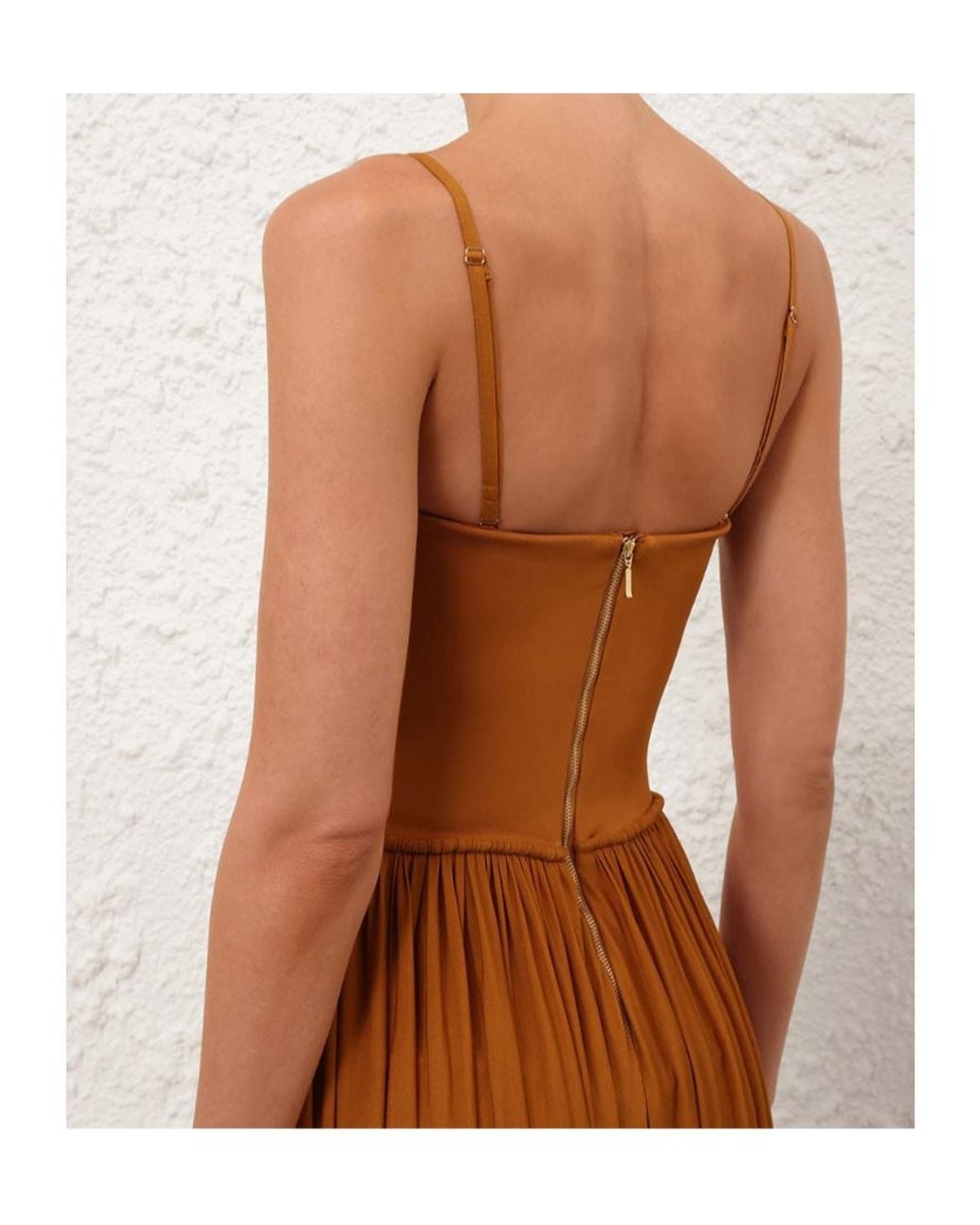 Zimmermann Brown Luna Corset Jumpsuit