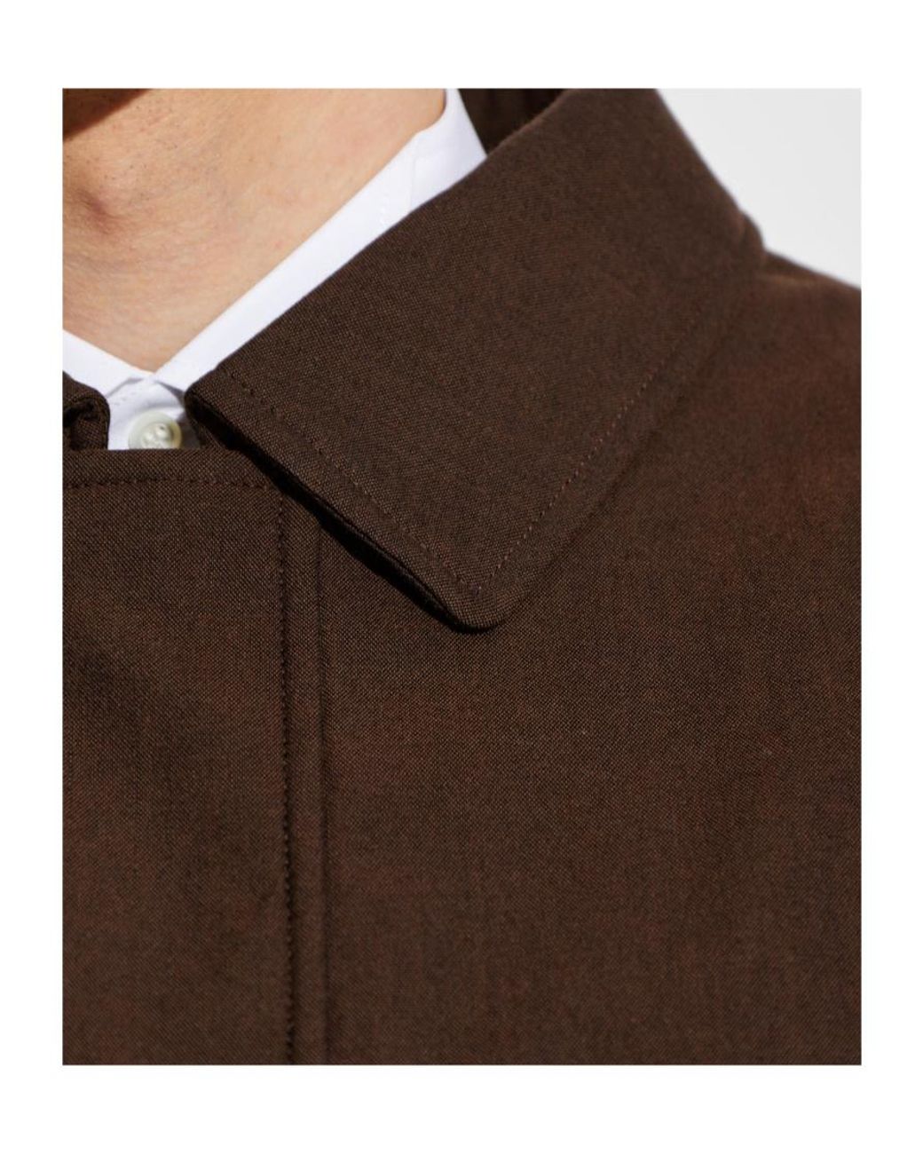 MM6 by Maison Margiela Brown Logo-Embroidered Buttoned Jacket for men