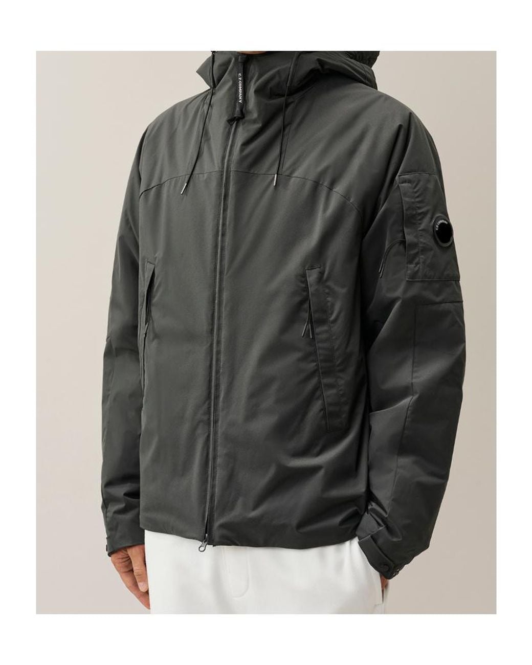C P Company Green Lens-Detail Hooded Jacket for men