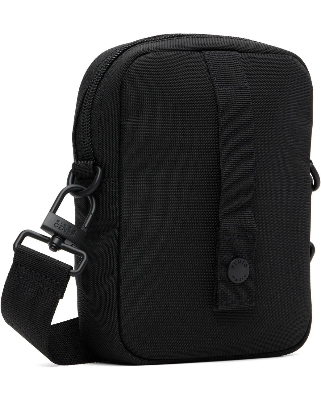 KENZO Black Logo Detailed Shoulder Bag for men