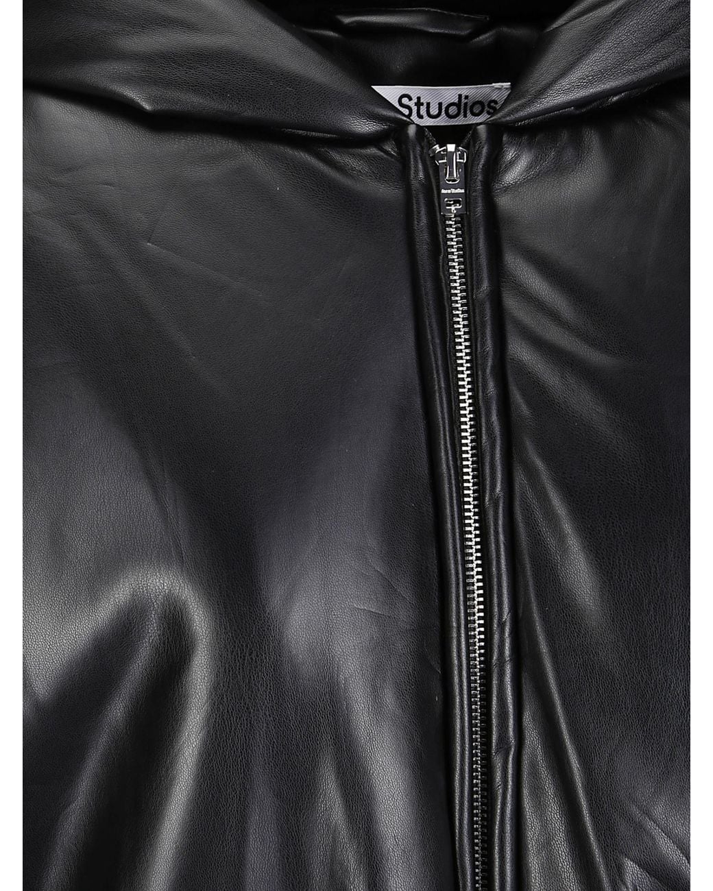 Acne Black Hooded Puffer Jacket