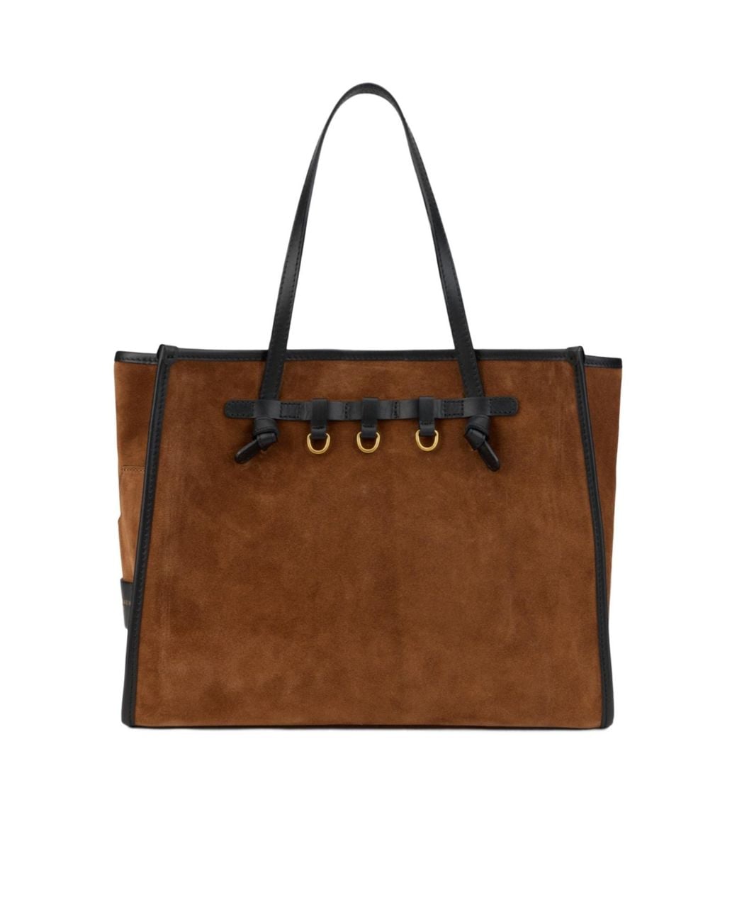 Gianni Chiarini Brown Suede Eyelet Detail Tote Bag