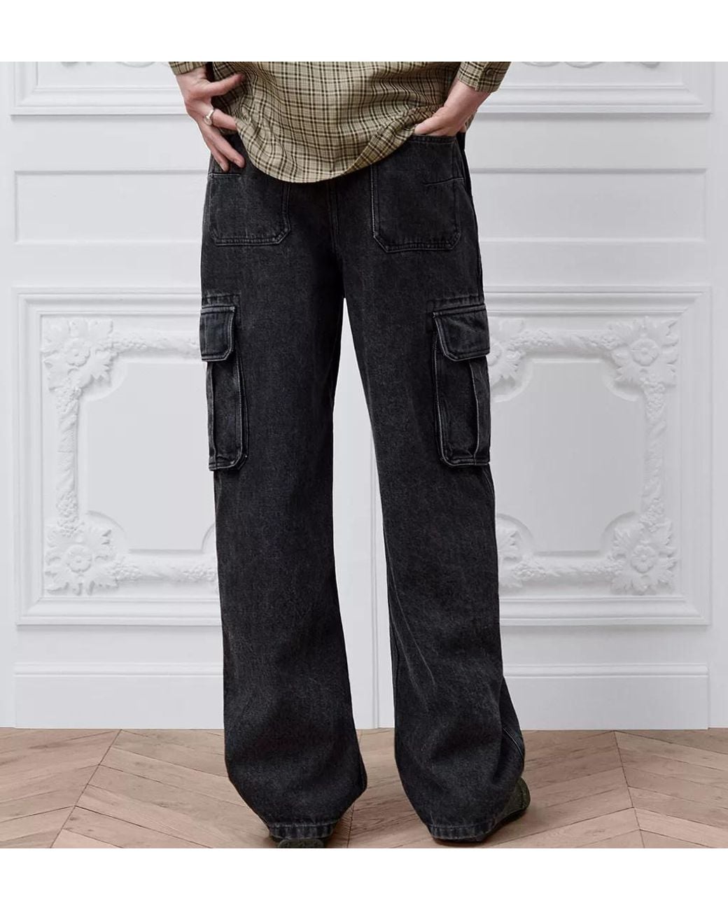 Dior Gray Cargo Jeans for men