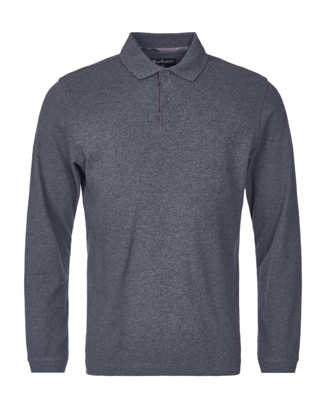 Barbour Blue Long Sleeve Polo Shirt for men