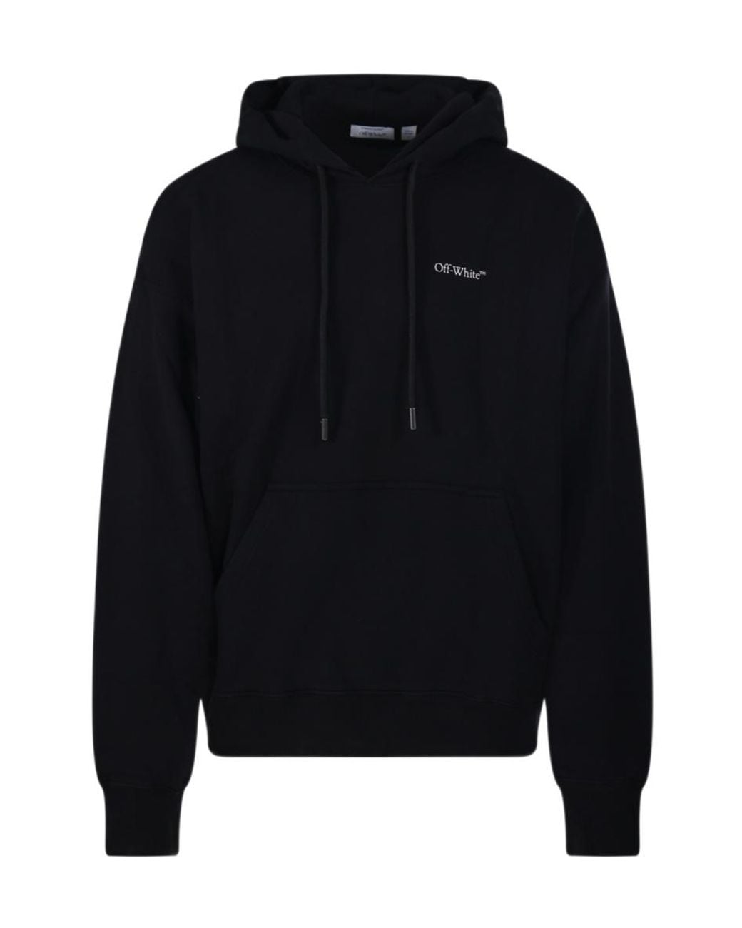 Off-White c/o Virgil Abloh Blue Logo Printed Drawstring Hoodie for men