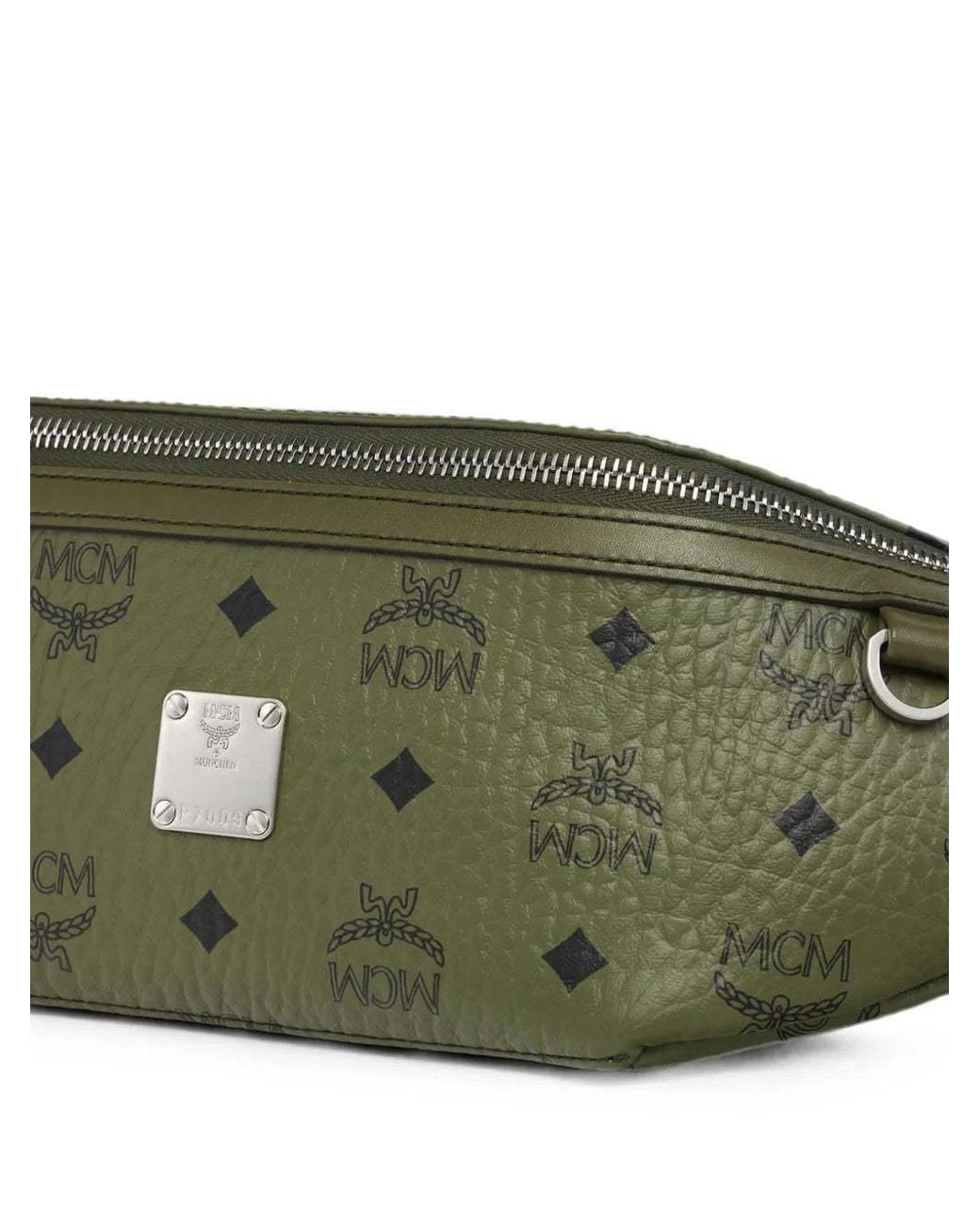 MCM Green Fursten Vi Belt Medium Bags for men