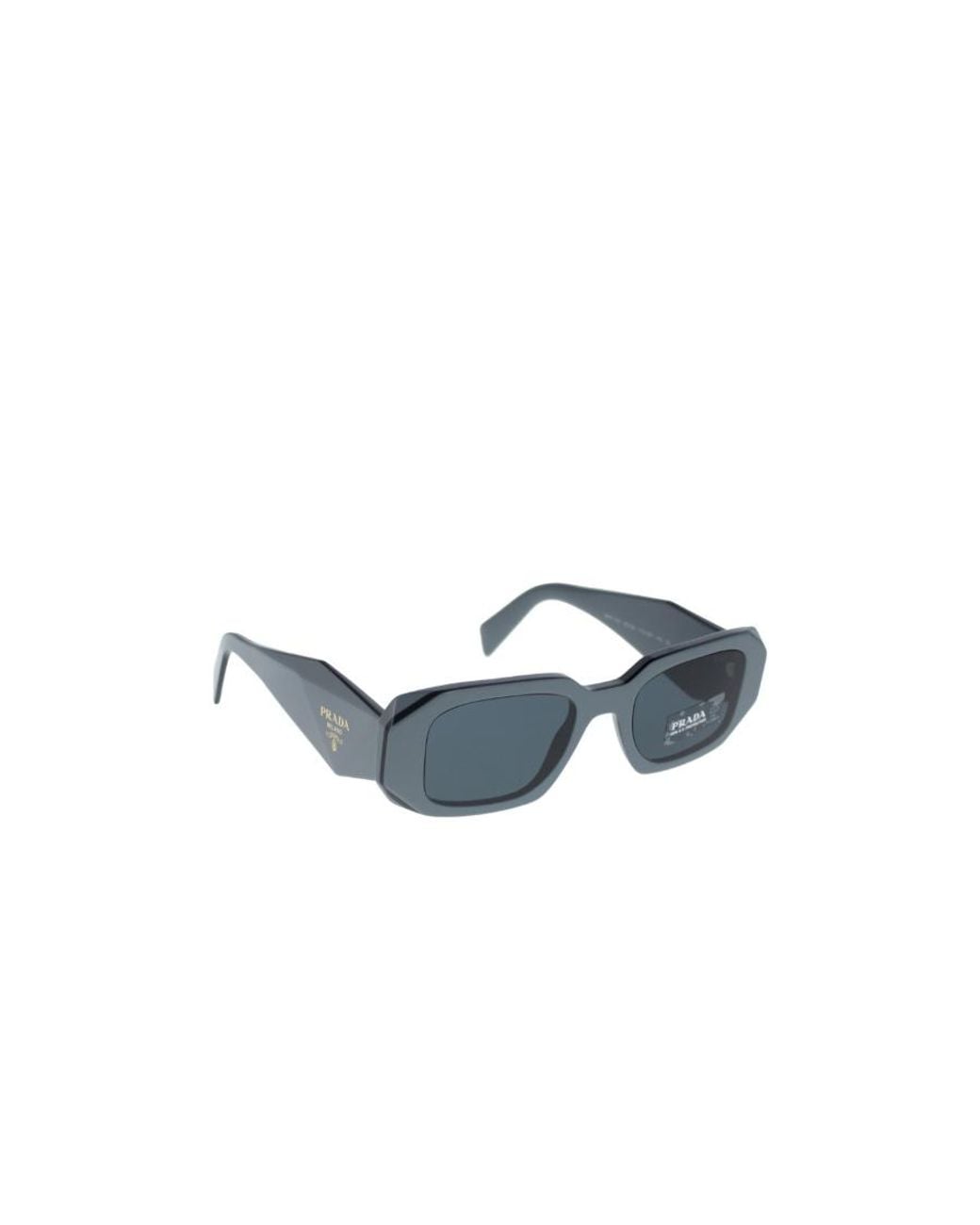 Prada White Eyewear Rectangular Frame Sunglasses
