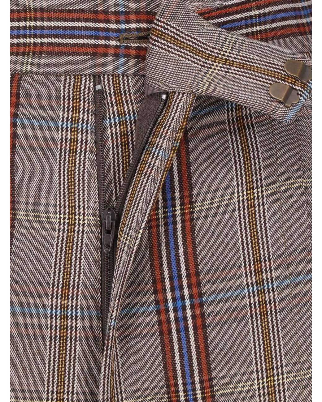 Vivienne Westwood Brown Wide-Leg Checked Pants
