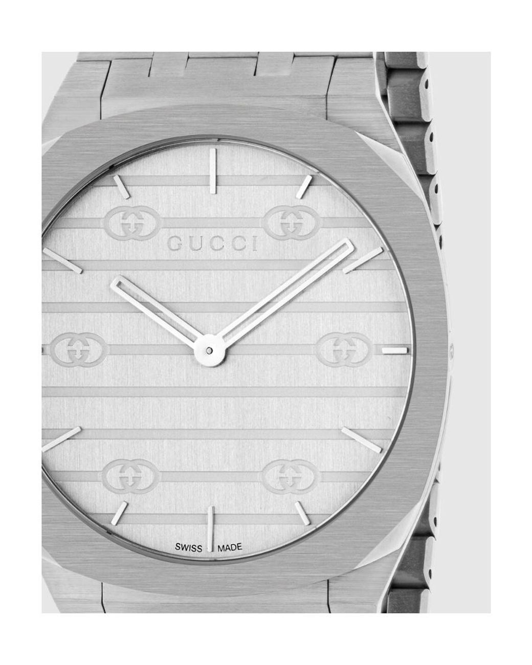 Gucci Gray 25H Watch, 38Mm