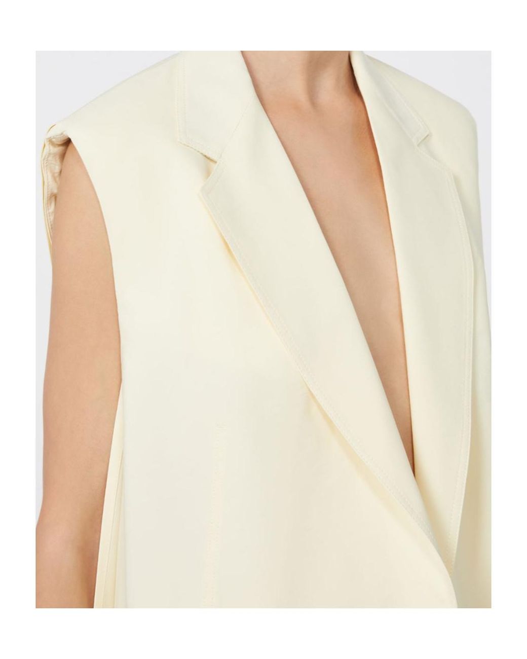 Sportmax White Spxmaggio Oversized Gilet