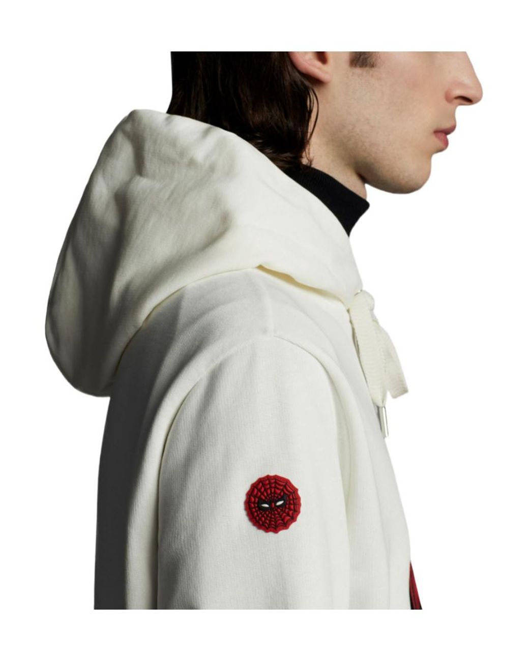 Moncler White Spider- Motif Hoodie for men
