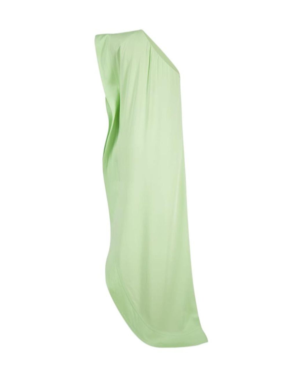 Stella McCartney Green One-Shoulder Asymmetric Maxi Dress
