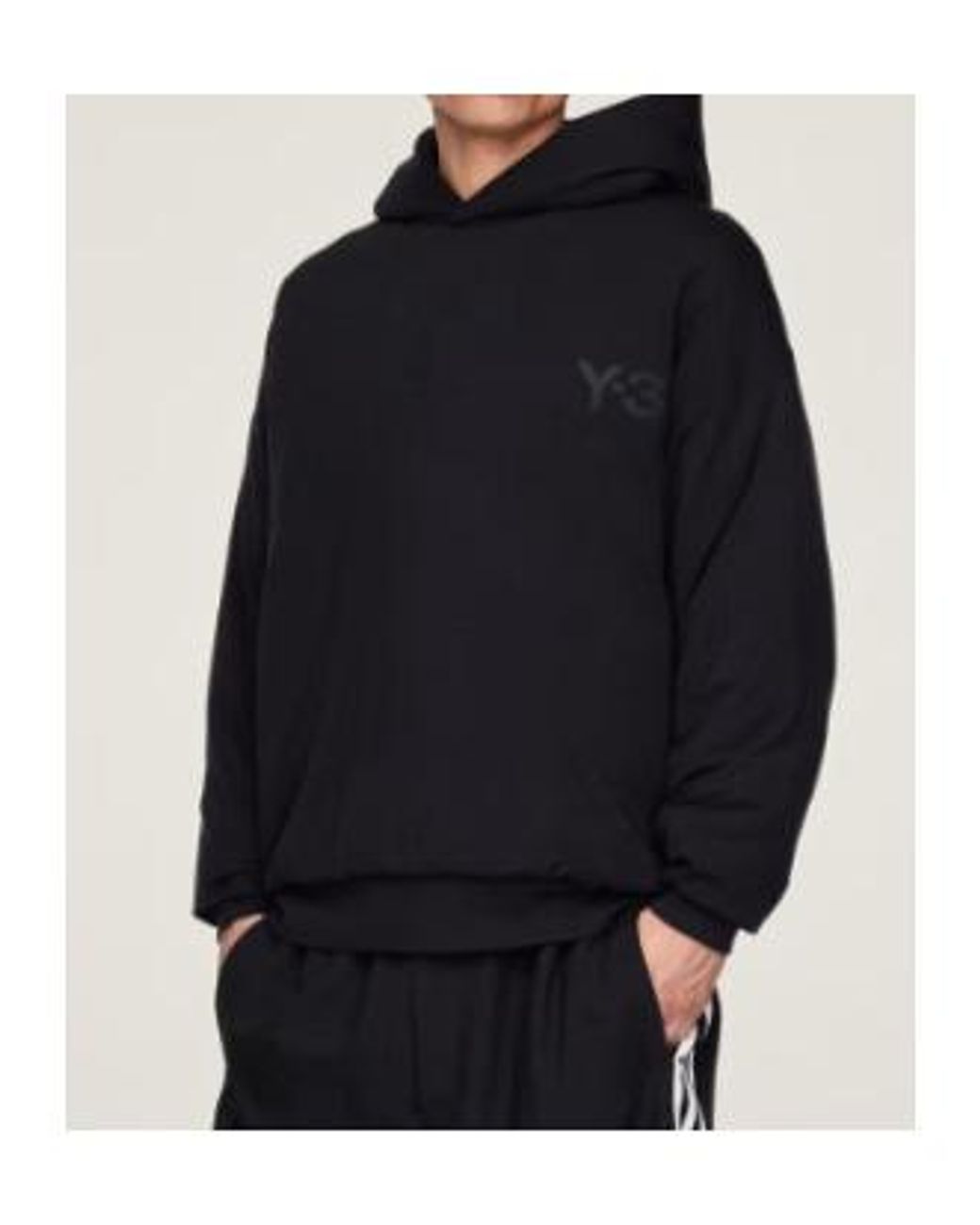 Y-3 Black Padded Hoodie for men