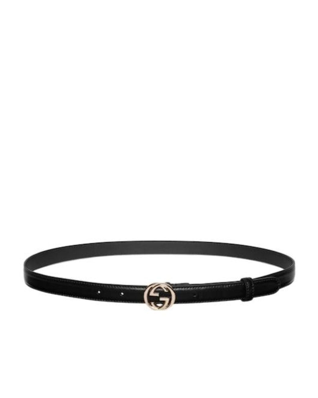Gucci Black Interlocking G Buckle Belt