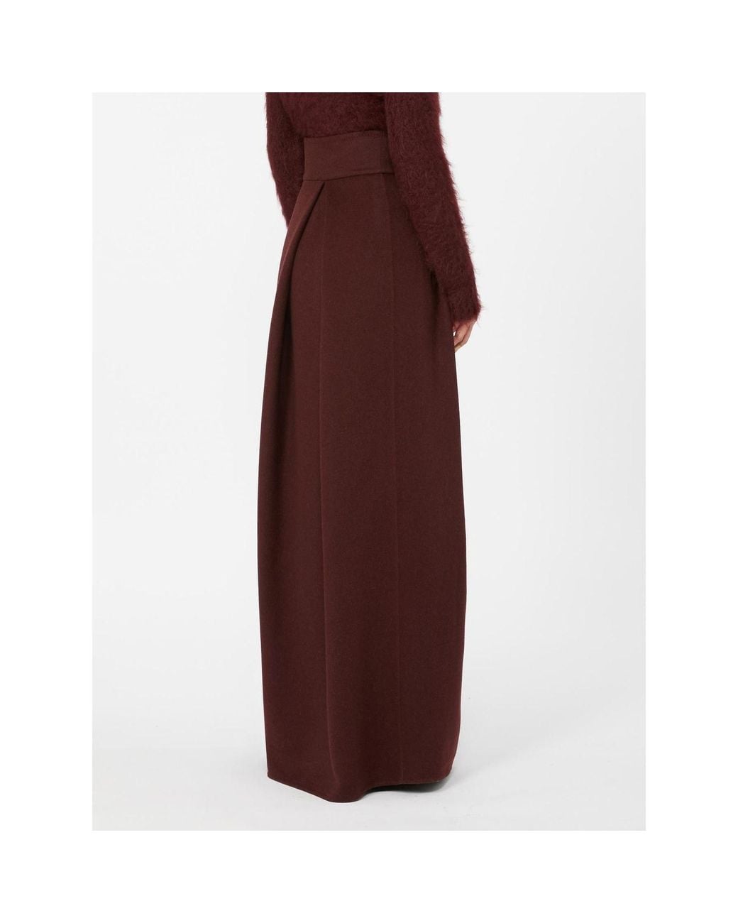 Max Mara Purple Zattera Pleated Maxi Skirt