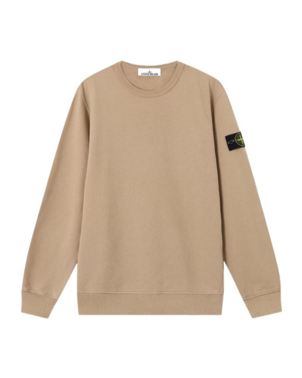 Stone Island Natural Compass Patch Crewneck Sweatshirt for men