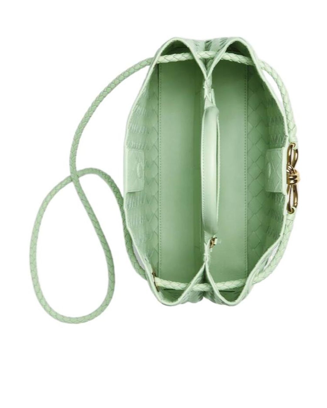 Bottega Veneta Green Trumpet Woven Shoulder Bag