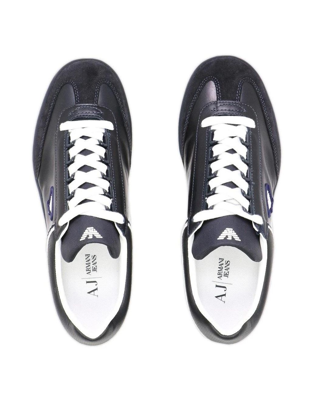 Armani Jeans Blue Logo Low-Top Leisure Sneakers for men