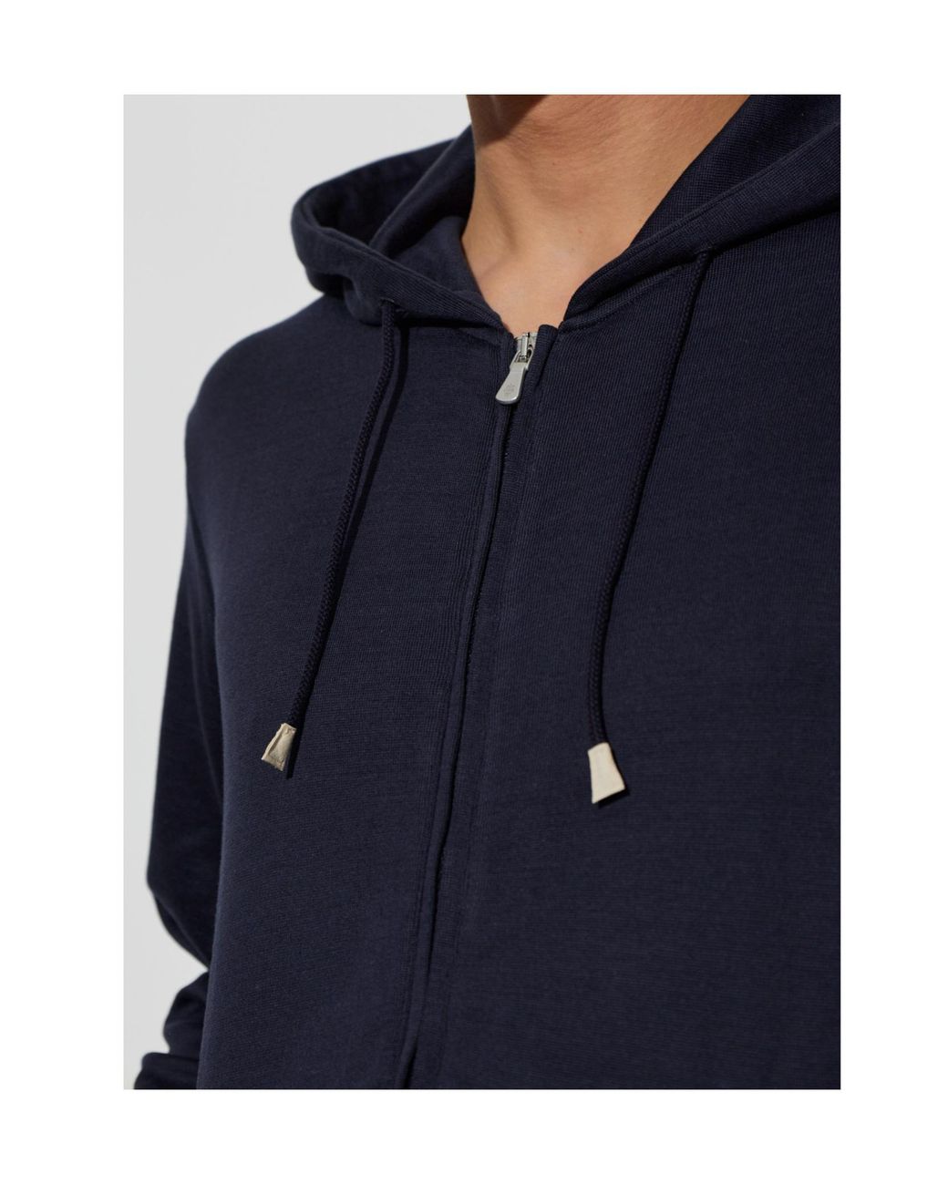 Eleventy Blue Zip-Up Hoodie for men