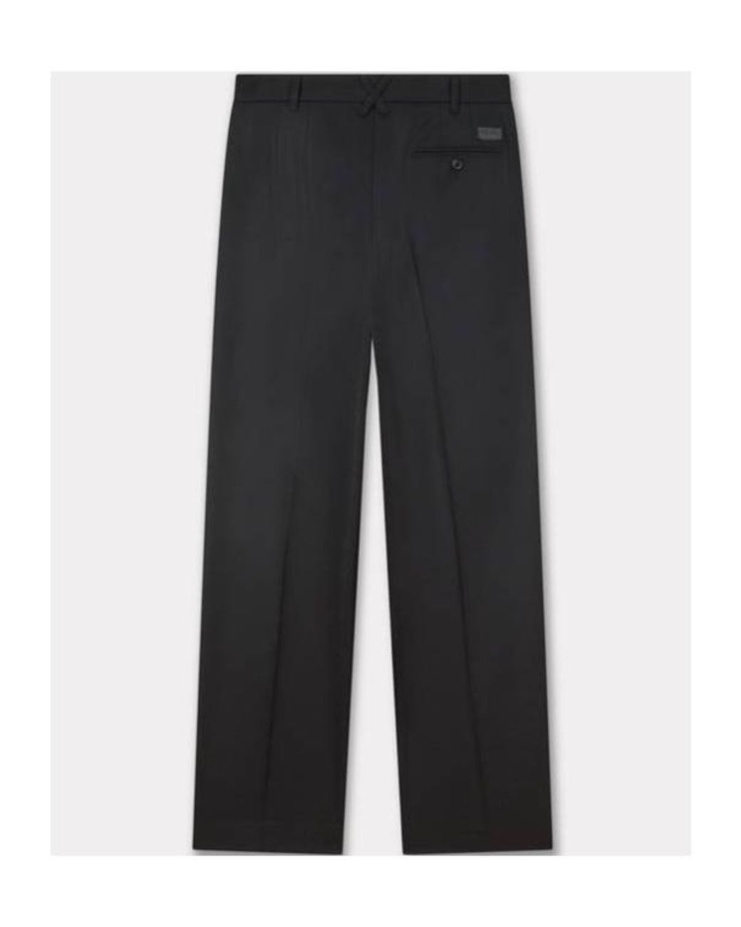 KENZO Black Weave Jacquard Pleated Tailored Pants for men