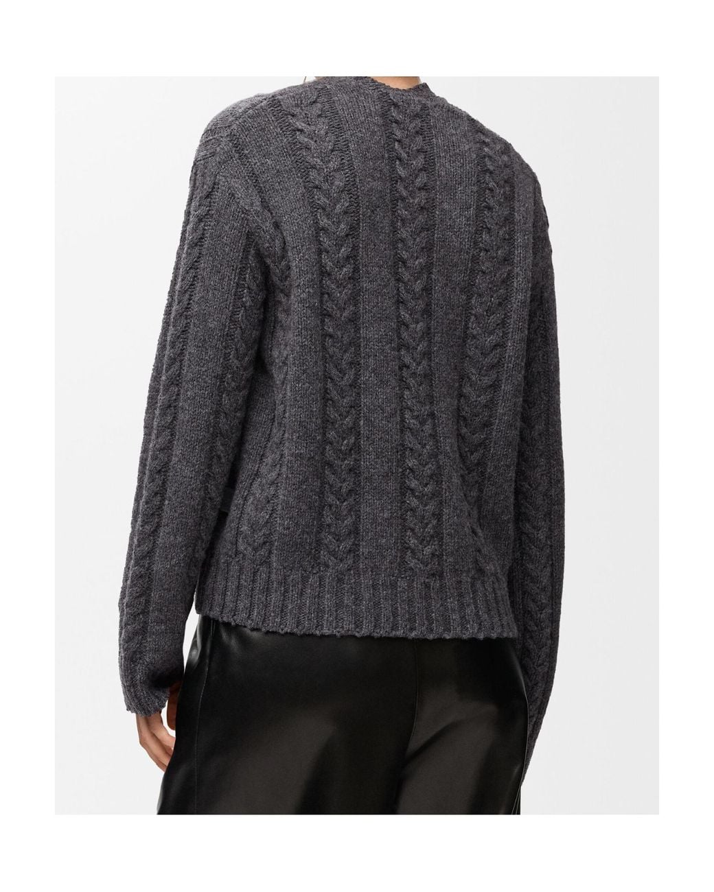 Loewe Gray V-Neck Knitted Jumper