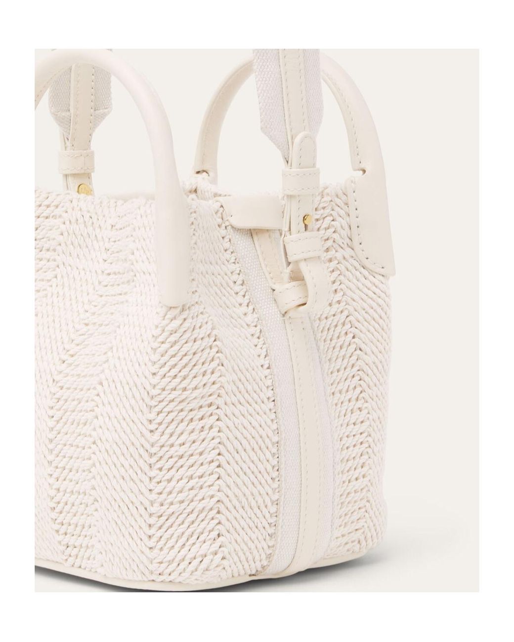 Loro Piana White Bale Mini Shoulder Bag